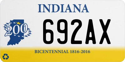 IN license plate 692AX