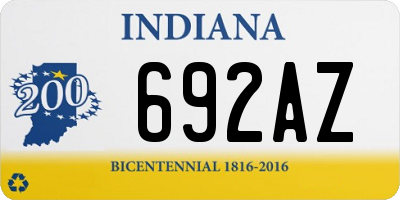 IN license plate 692AZ