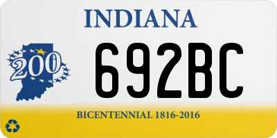 IN license plate 692BC