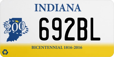 IN license plate 692BL