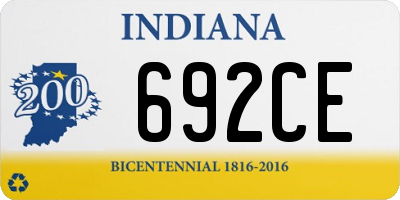 IN license plate 692CE
