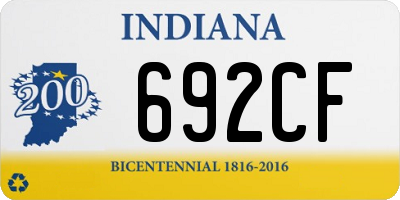 IN license plate 692CF
