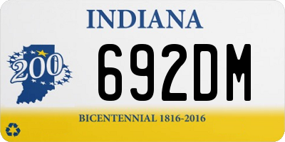 IN license plate 692DM