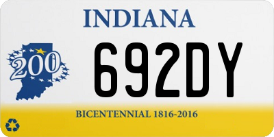 IN license plate 692DY