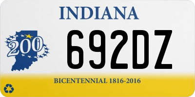 IN license plate 692DZ