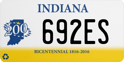 IN license plate 692ES