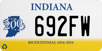 IN license plate 692FW