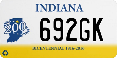 IN license plate 692GK