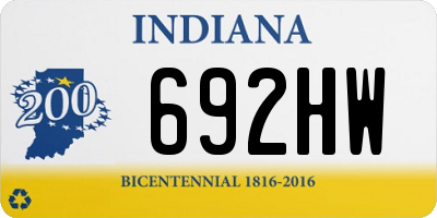 IN license plate 692HW
