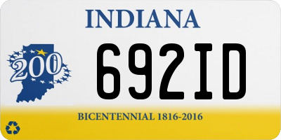 IN license plate 692ID