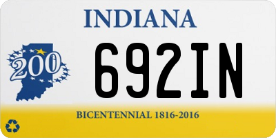 IN license plate 692IN