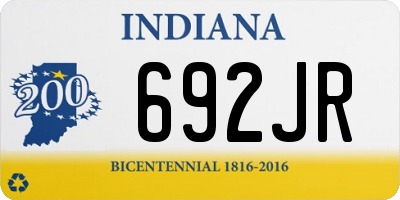 IN license plate 692JR