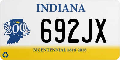 IN license plate 692JX