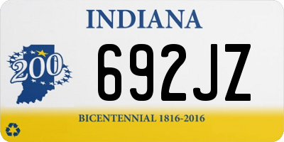 IN license plate 692JZ