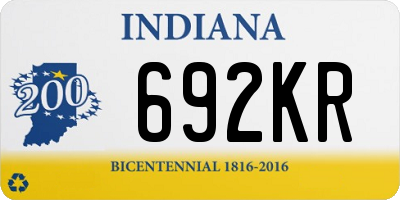 IN license plate 692KR