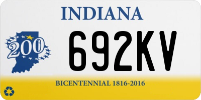 IN license plate 692KV