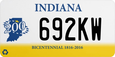 IN license plate 692KW