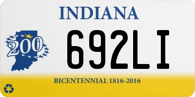 IN license plate 692LI