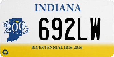 IN license plate 692LW