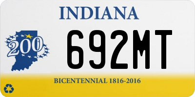 IN license plate 692MT