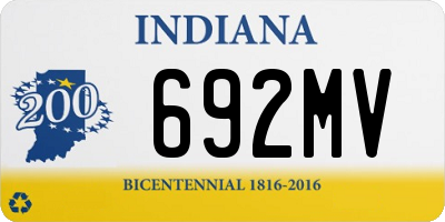 IN license plate 692MV
