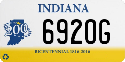 IN license plate 692OG