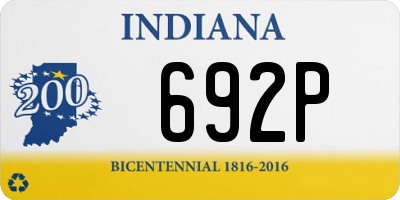 IN license plate 692P