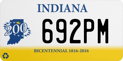 IN license plate 692PM