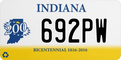 IN license plate 692PW