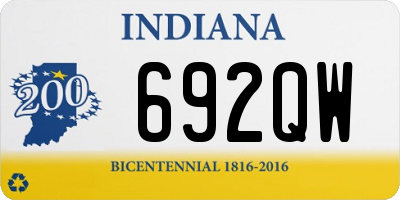 IN license plate 692QW