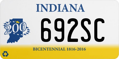 IN license plate 692SC