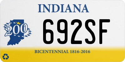 IN license plate 692SF