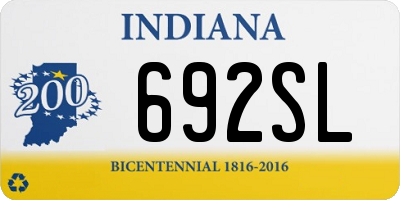 IN license plate 692SL