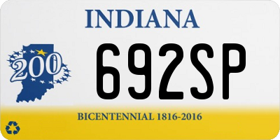 IN license plate 692SP