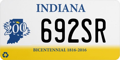 IN license plate 692SR