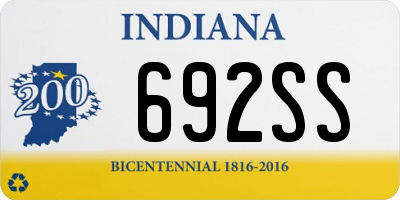 IN license plate 692SS