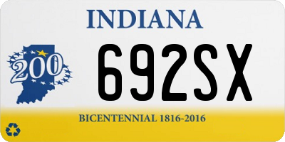 IN license plate 692SX