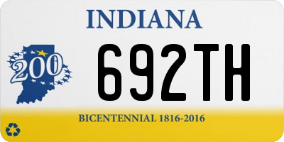 IN license plate 692TH