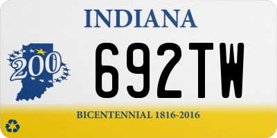 IN license plate 692TW