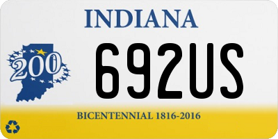 IN license plate 692US