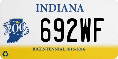 IN license plate 692WF