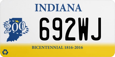IN license plate 692WJ