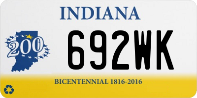 IN license plate 692WK