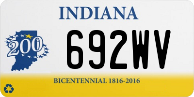 IN license plate 692WV