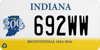 IN license plate 692WW