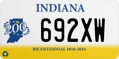 IN license plate 692XW