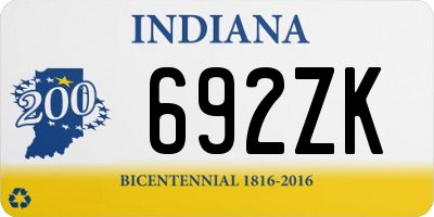 IN license plate 692ZK