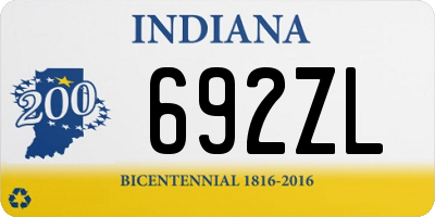 IN license plate 692ZL
