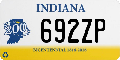 IN license plate 692ZP