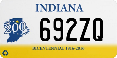 IN license plate 692ZQ